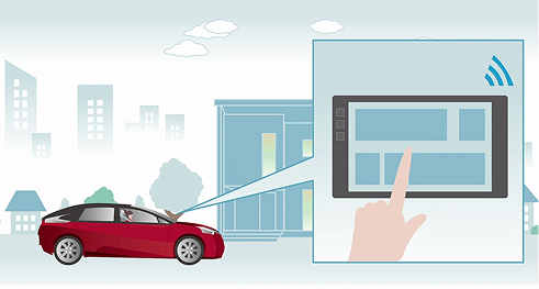 『ドアtoドア ナビ』ならアプリでチェックしたプランをカーナビへ送信。クルマに乗ったらすぐ出発。最適なルートでナビゲーション。