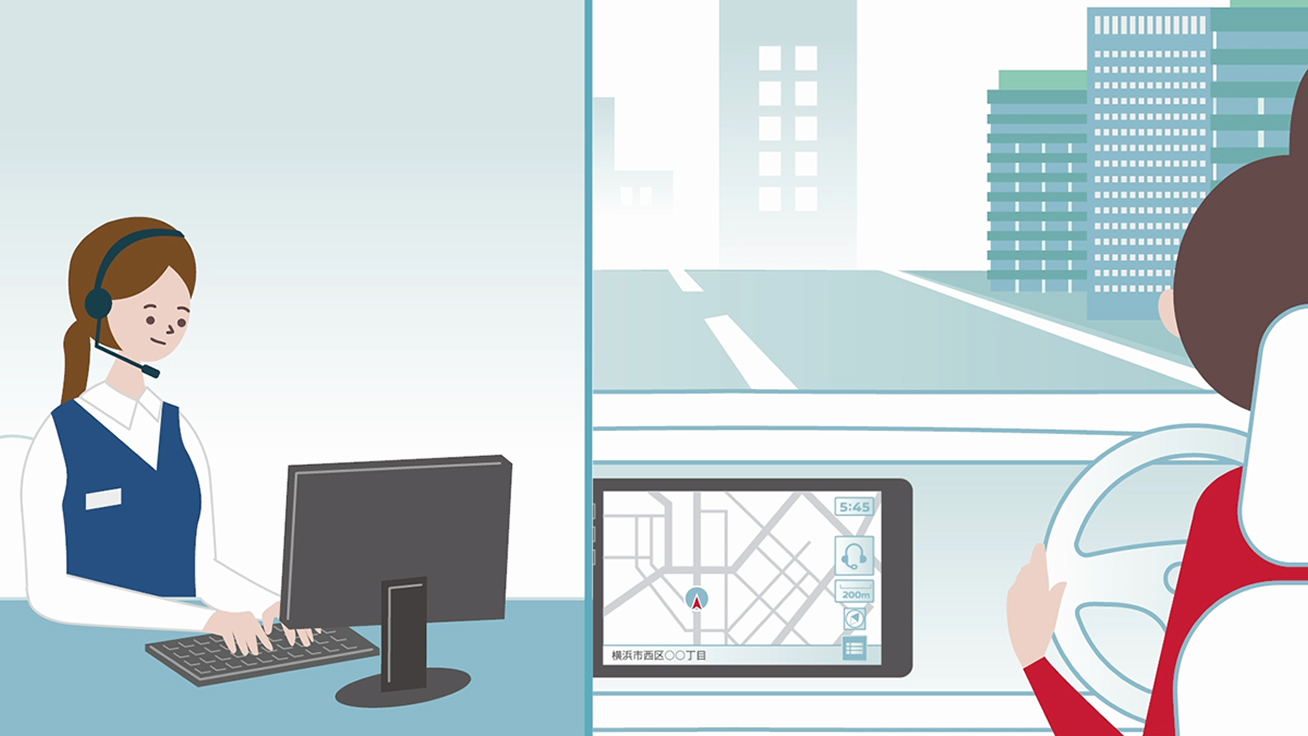 ナビのボタンでオペレータに接続。お出かけを徹底サポート