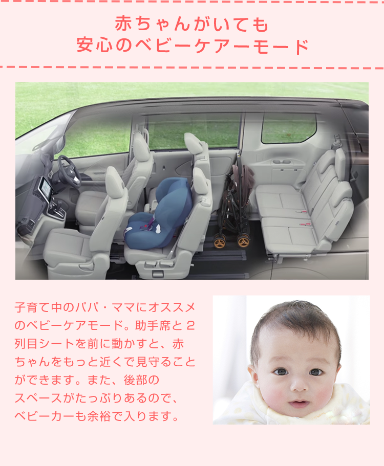 赤ちゃんがいても安心のベビーケアモード