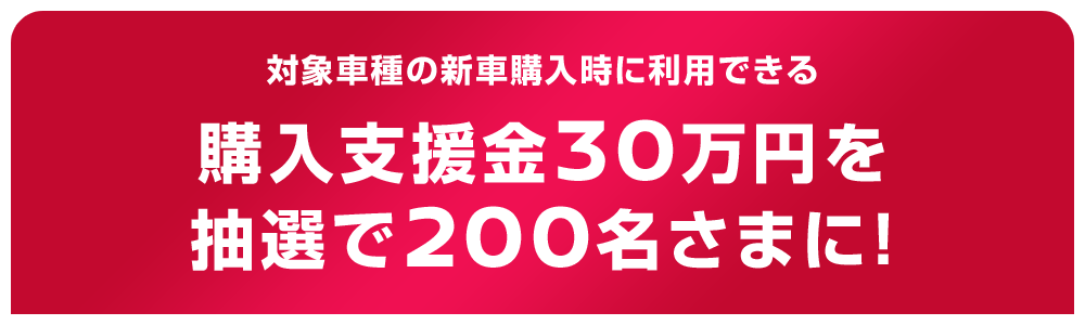 購入支援金が当たる!プレゼントキャンペーン賞品 | 購入支援30万円