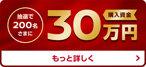 抽選で200名さまに30万円購入資金 | もっと詳しく