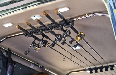 ESサイドマルチパイプラックとESロッドアタッチメントの組み合わせ