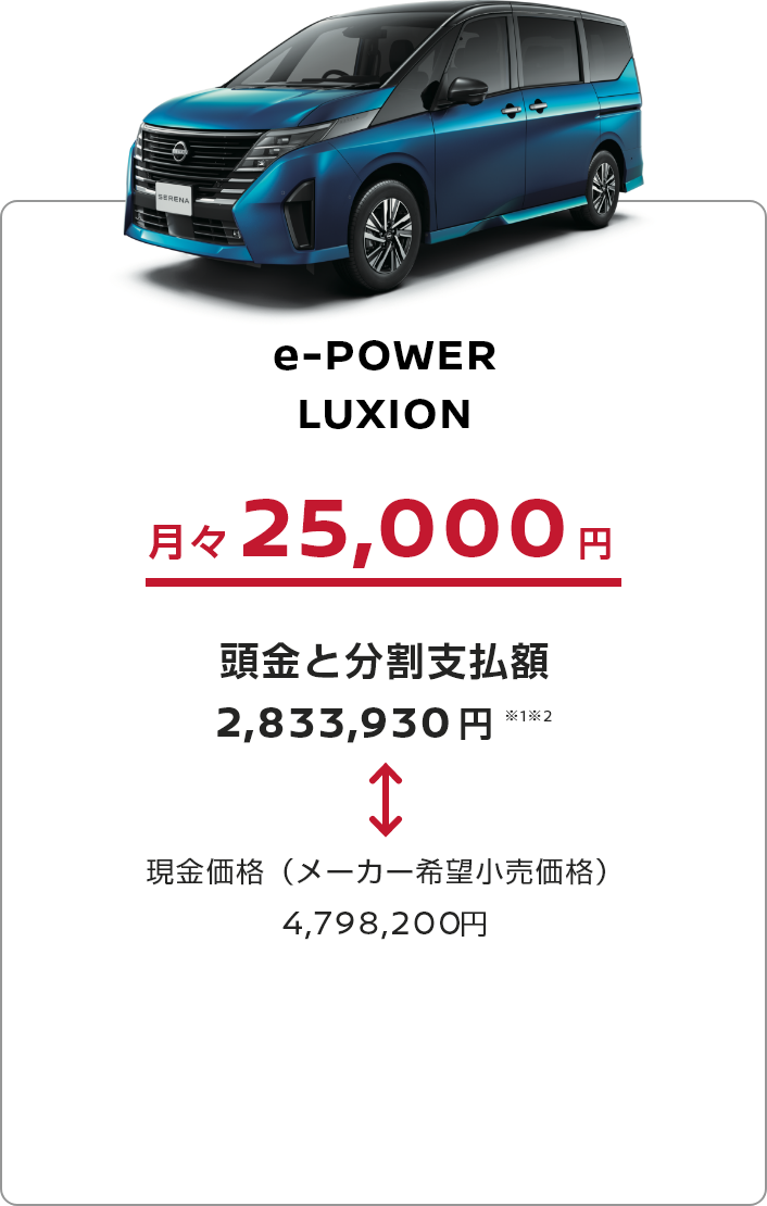 e-POWER LUXION 月々25,000円