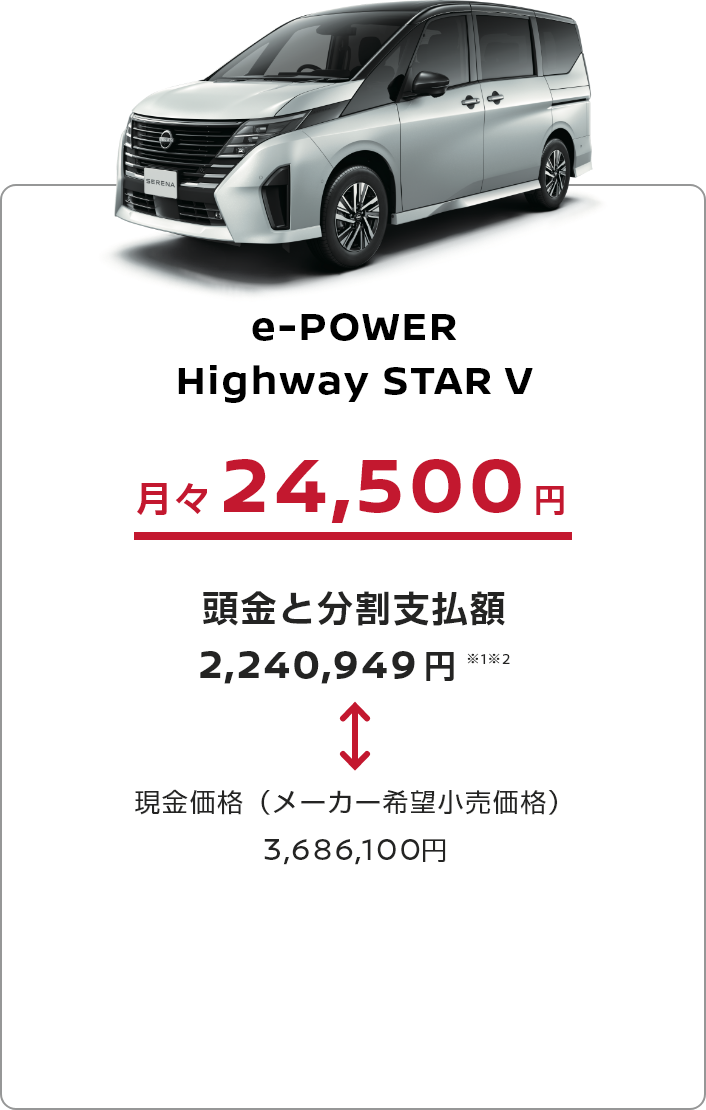 e-POWER Highway STAR V 月々24,500円