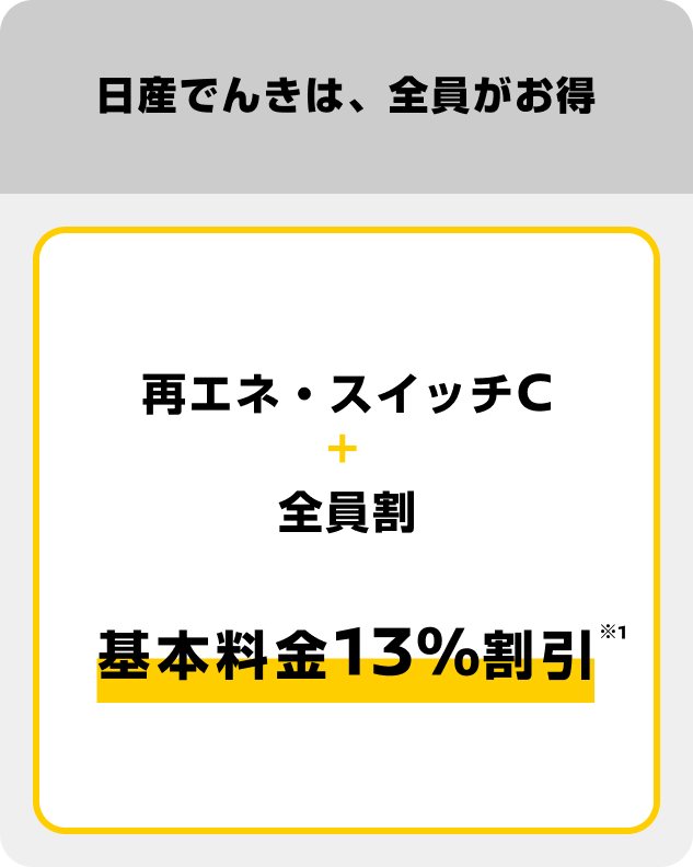 日産でんきは、全員がお得