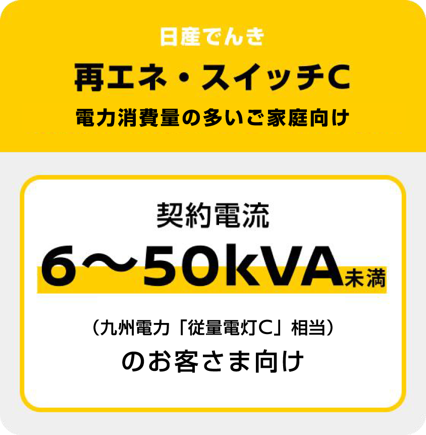 日産でんき 再エネ・スイッチB 電力消費量の多いご家庭向け