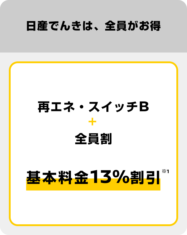 日産でんきは、全員がお得